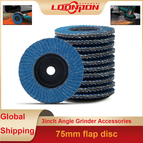 3-10PCS 75mm Grinding Wheels Flap Discs Sanding Disc Grinding Wheels Blades For Angle Grinder Wood Abrasive Tool
