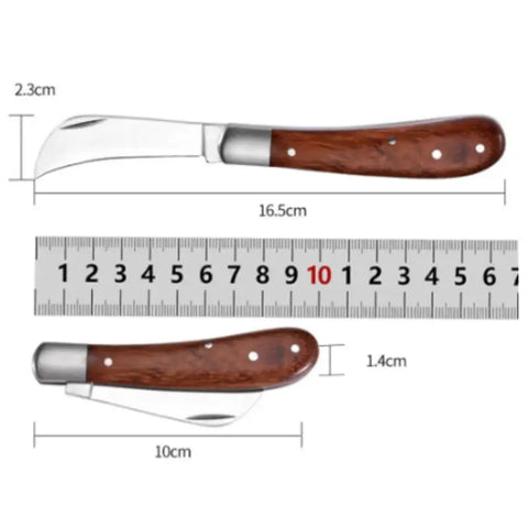 3Cr13 Double Opening Folding Knife New Tactical Pocket Camping Hunting Knife Garden Plant Grafting Tools Rosewood Electric Knive