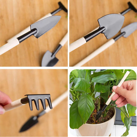 New Home Gardening Tool Set Balcony Home-grown Mini Digging Suits Three-piece Shovel Rake Garden Tools