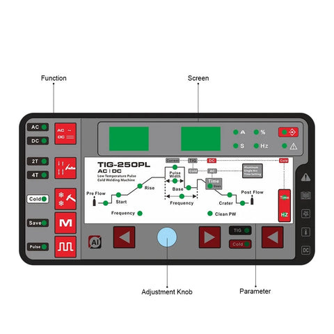 220V TIG Welder 200A AC/DC TIG Pulse Cold Aluminum Welding Professional High Frequency Cold Welding Machine
