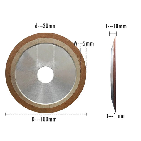 Dia. 75mm/100mm/125/150mm PDX Diamond Grinding Disc Resin Abrasive Cutting Wheel P150 Knife Blade Polishing
