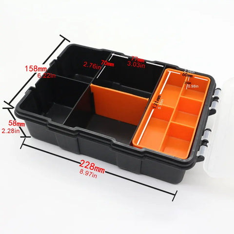 Large Toolbox Household Maintenance Electrician Tool Box Multifunctional ABS Hardware Car Repair Anti-fall Box