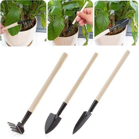 New Home Gardening Tool Set Balcony Home-grown Mini Digging Suits Three-piece Shovel Rake Garden Tools