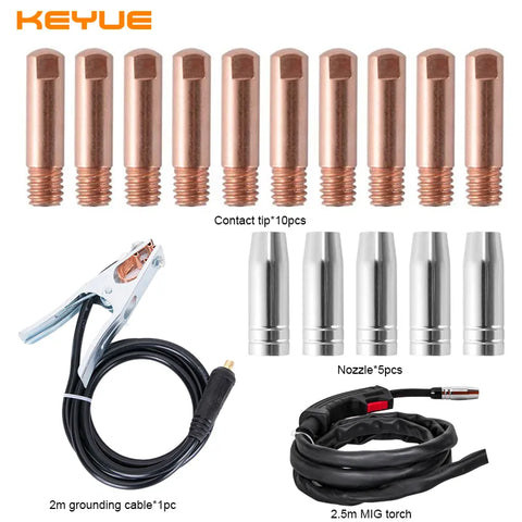 Portable Welder Welding Machine Inverter  220V 1kg Gasless 0.8/1.0 Flux Core ARC TIG 3 in 1 Home Use