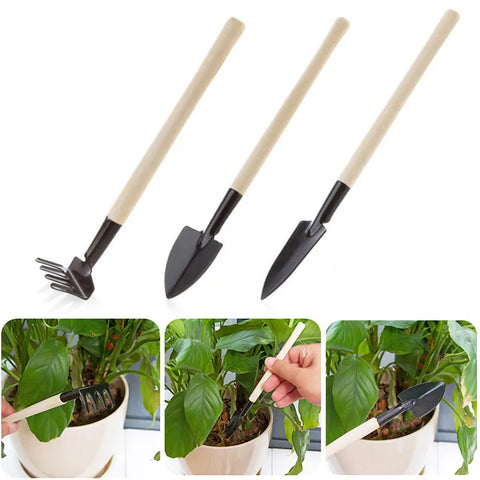 New Home Gardening Tool Set Balcony Home-grown Mini Digging Suits Three-piece Shovel Rake Garden Tools