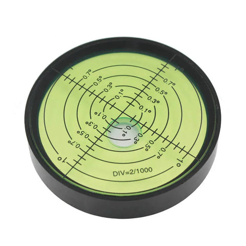 High Precision Metal Circular Level Bubble Spirit Level Bubble Green Diameter 60mm Height 12mm