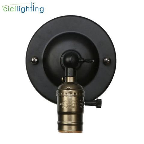 Vintage Knob Switch Wall Sconces Lamp Miniature Aisle Bed Balcony Cafe Home Mini Decorative Wall Light Sconce Fixture Loft Style