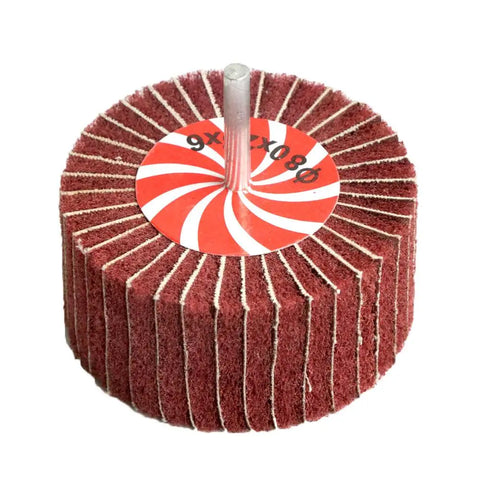 Pad Grinding Sanding head Non-woven Flap Wheel Mounted Nylon Fiber Polishing Brush Wheel for Drill 6mm Grit 320 180
