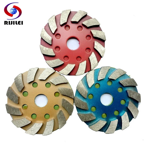 3PCS  4Inch Metal Diamond Polishing Pad 100mm Wet or Dry Concrete Floor Polishing Pad Marble Granite Grinding Disc 4JKP