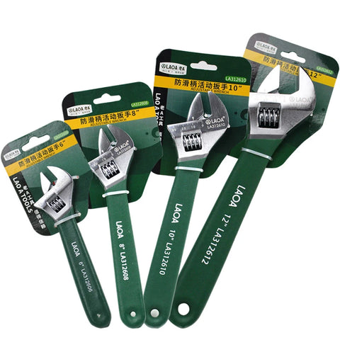 Anti-slide Universal Monkey Wrench Adjustable Spanner Adjust Wrenches With Scale Stainless steel Key Hand tools