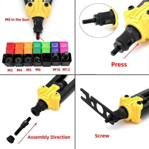 Riveter nut Gun  rivet nut tool rivnut tool 617 619blind rivet Insert Manual Riveter Nut Riveting Rivnut Tool for Nuts