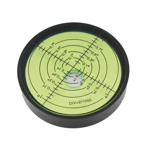 High Precision Metal Circular Level Bubble Spirit Level Bubble Green Diameter 60mm Height 12mm