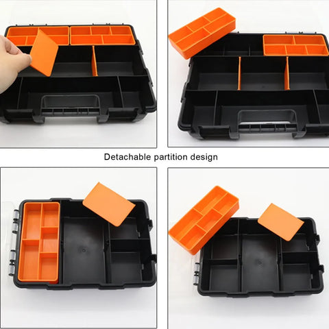 Large Toolbox Household Maintenance Electrician Tool Box Multifunctional ABS Hardware Car Repair Anti-fall Box