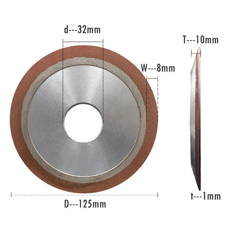 Dia. 75mm/100mm/125/150mm PDX Diamond Grinding Disc Resin Abrasive Cutting Wheel P150 Knife Blade Polishing