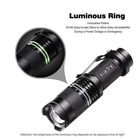 8000LM Portable Mini Q5/T6/L2 Aluminum LED Flashlight Waterproof 3/5 Modes Zoomable Torch Tactical Light by 18650 and AA 14500