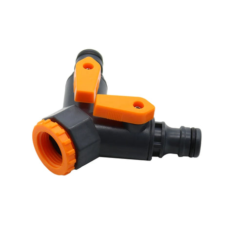 1/2 Inch to 3/4 Inch Y-Shaped Garden Hose Splitter with Valve - Durable Irrigation & Gardening Connector for Horticulture, Balcony, and Outdoor Use