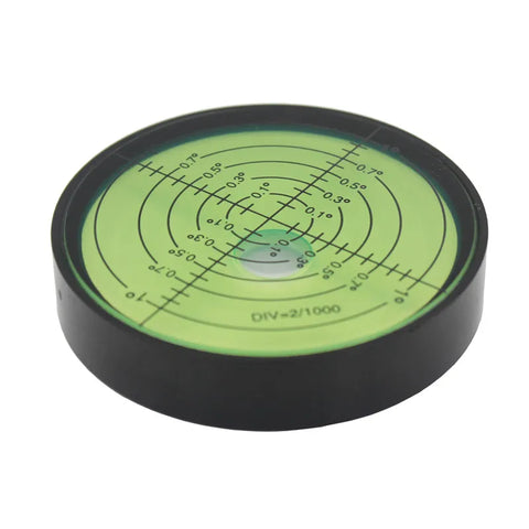 High Precision Metal Circular Level Bubble Spirit Level Bubble Green Diameter 60mm Height 12mm