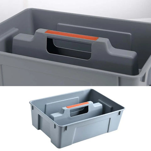 2 Dividers Tool Storage Box Portable Plastic Hardware Toolbox with Handle Home