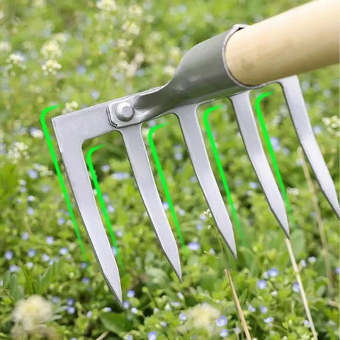 Steel weeding hoe rake farm tools weeding ripper artifact