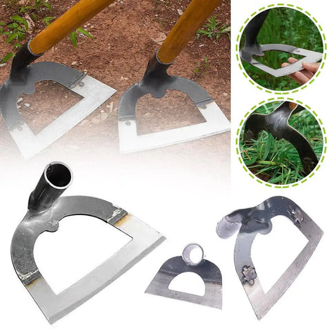 Hollow Hoe Thickened Steel Hoe Weeding Tool Agricultural Hoe Large Long Gardening Eye Hoe Tools Handle T5O4