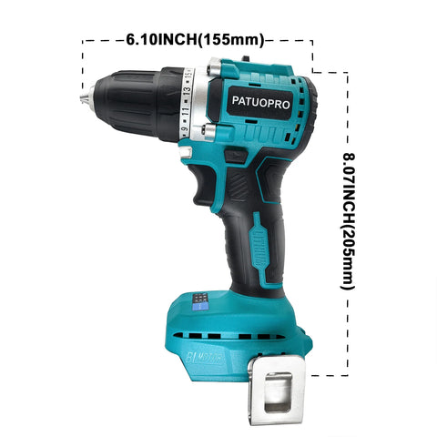 21V Rechargeable Brushless Cordless Drill 10mm Electric Hand Drill Screwdriver 2 Speed 23 Torque with Battery and Charger