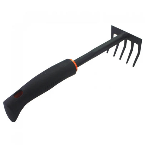 Thickened Garden Rake Anti-Rust Five Tooth Rake for Loosening Soil Weeding Gardening Tool, Durable Five Claw Soil Rake