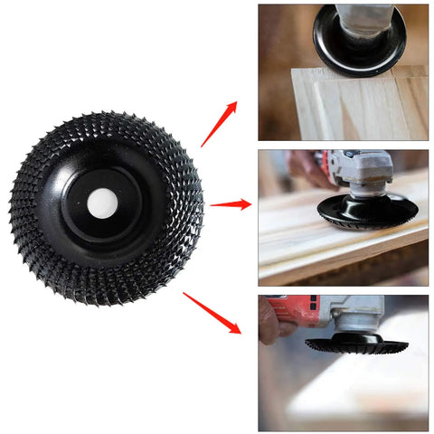 4 Inch Angle Grinder Wood Carving Disc Woodworking Grinding Shaping Wheel Abrasive Rotary Tool for 16/22mm Bore Angle Grinders