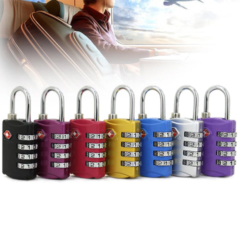 Hot Sale Nice TSA Customs Padlock 4 Dial Heavy Password Lock for Travel Luggage Bag Box Cabinet Drawer Free Shipping
