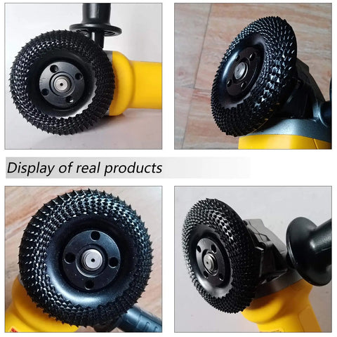 4 Inch Angle Grinder Wood Carving Disc Woodworking Grinding Shaping Wheel Abrasive Rotary Tool for 16/22mm Bore Angle Grinders