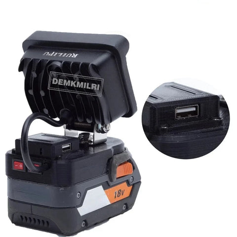 For Ridgid AEG 18V Li-ion Battery (2800LM)  New LED Work Light Familiale Camping Outdoor Travel Light