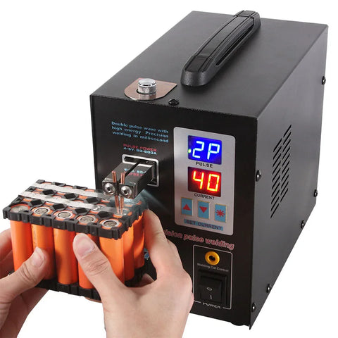 737G Spot Welder 1.5KW LED Illumination Dual Digital Display Double Pulse Welding Machine For 18650 Battery