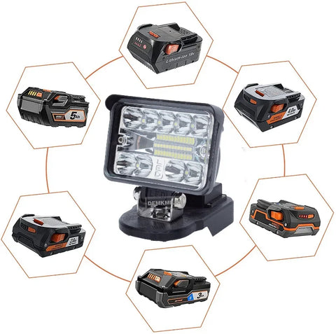 For Ridgid AEG 18V Li-ion Battery (2800LM)  New LED Work Light Familiale Camping Outdoor Travel Light