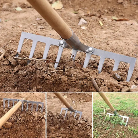 Steel weeding hoe rake farm tools weeding ripper artifact