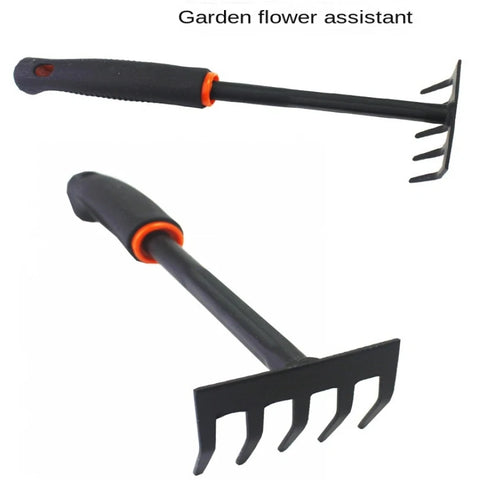 Thickened Garden Rake Anti-Rust Five Tooth Rake for Loosening Soil Weeding Gardening Tool, Durable Five Claw Soil Rake