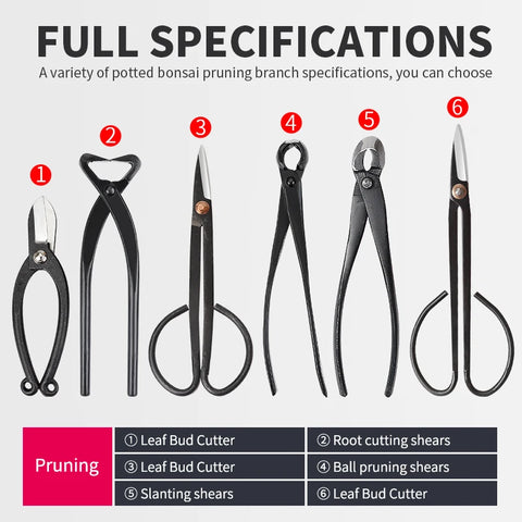 Profissional Root Cutter Bonsai Cutter Concave Edge Scissors Steel Bonsai Tools for Pruning Bonsai Tree Brunches Knots