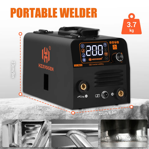 3 in1 MIG/TIG/MMA Semi-Automatic Welding Machine HVM200 Inverter Welder Synergy Tool Non Gas For Gasless Iron Soldering