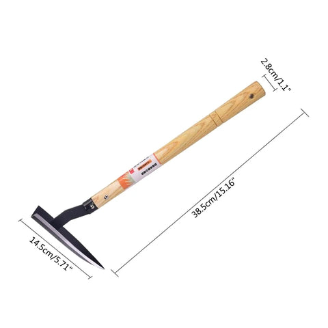 Manganese Steel Durable Garden Hoe Tools with Comfortable Handle for Dig /Plant/ Fertilize or Weed 45x14.3x5.5cm