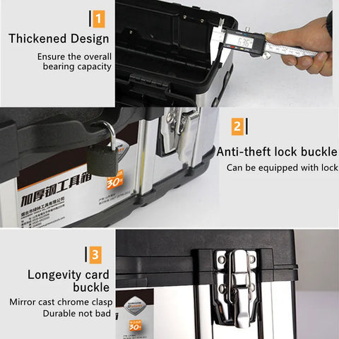 Suitcase empty large Tool Box Organizer Box Metal Box Storage Drawer Toolbox For Hardware Tools Organizer Tool Case