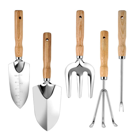Outdoor Garden Shovel Rake Tool Ergonomic Handle Effective Digging Tool for Digging Weeding Transplanting