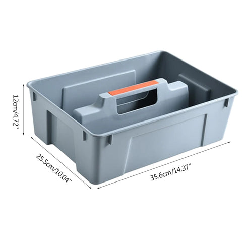 2 Dividers Tool Storage Box Portable Plastic Hardware Toolbox with Handle Home