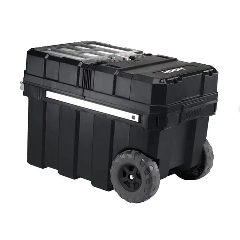 24in Rolling Tool Box, Portable Black Resin Toolbox