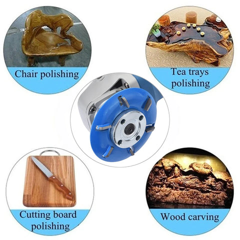6 Teeth Wood Turbo Carving Disc Wood Grinding Wheel 5/8"  7/8" 22mm  Arbor Bushing Turbo Tea Tray for Wood Carving Shaping