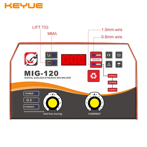 Portable Welder Welding Machine Inverter  220V 1kg Gasless 0.8/1.0 Flux Core ARC TIG 3 in 1 Home Use