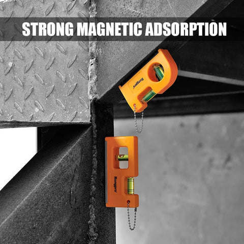 Pocket Spirit Level Bubble 2 Bubble Spirit Leveler With Magnet Base Horizontal Ruler Portable Magnetic ABS Shell