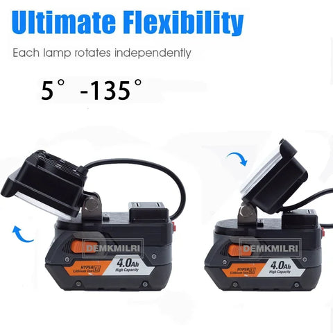 For Ridgid AEG 18V Li-ion Battery (2800LM)  New LED Work Light Familiale Camping Outdoor Travel Light