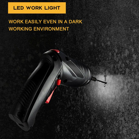 Household Electric Screwdriver Rechargeable Cordless Impact Drill Wireless Electric Drill Screwdriver Set Electric Screw Driver